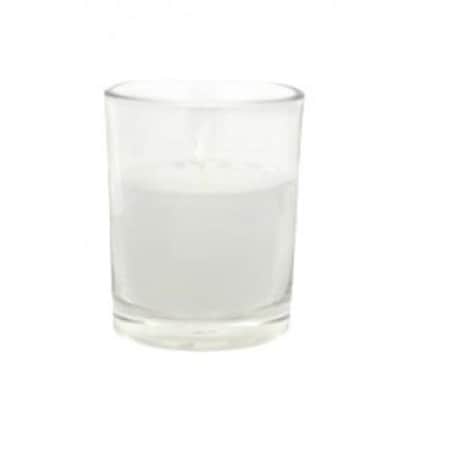 Zest Candle Zest Candle CVC-020 White Citronella Round Glass Votive Candles -12pc-Box CVC-020
